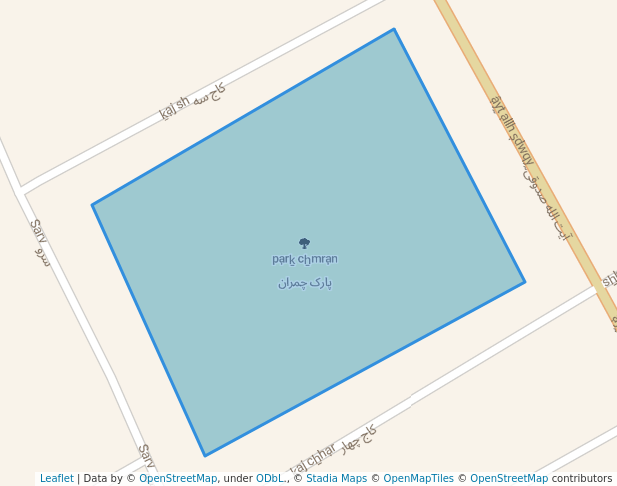 walking in پارک چمران map in Eslamshahr