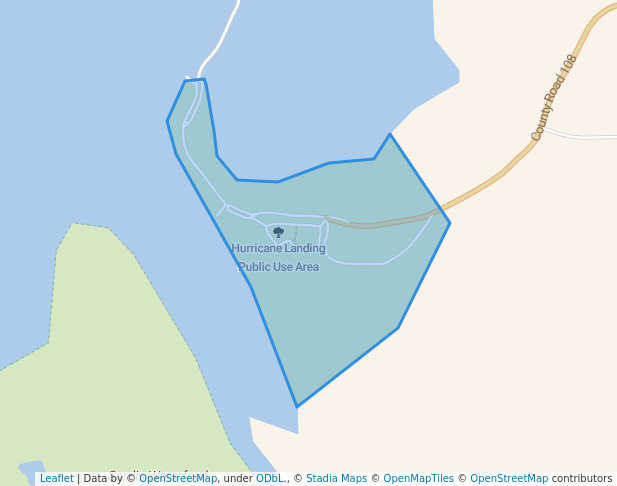 walking in Hurricane Landing Public Use Area map in Abbeville