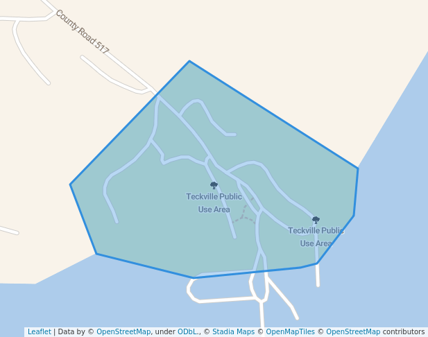 walking in Teckville Public Use Area map in Como