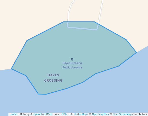 walking in Hayes Crossing Public Use Area map in Sardis