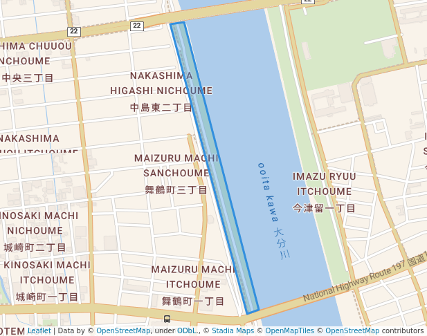 舞鶴橋弁天大橋間河川敷広場