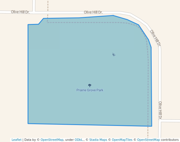 walking in Prairie Grove Park map in Buffalo Grove