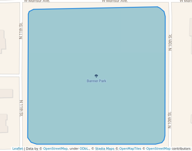walking in Banner Park map in Guthrie