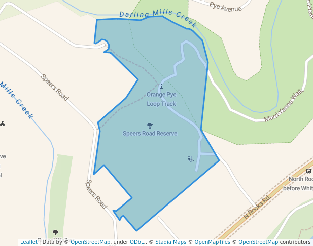 Speers Road Reserve in North Rocks | Map and Routes