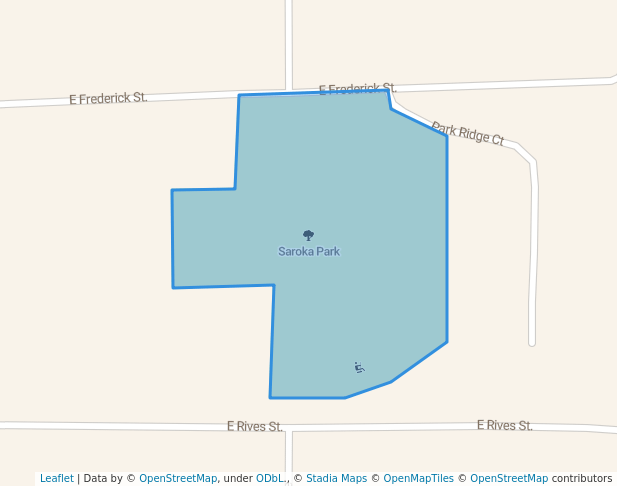 walking in Saroka Park map in Rhinelander