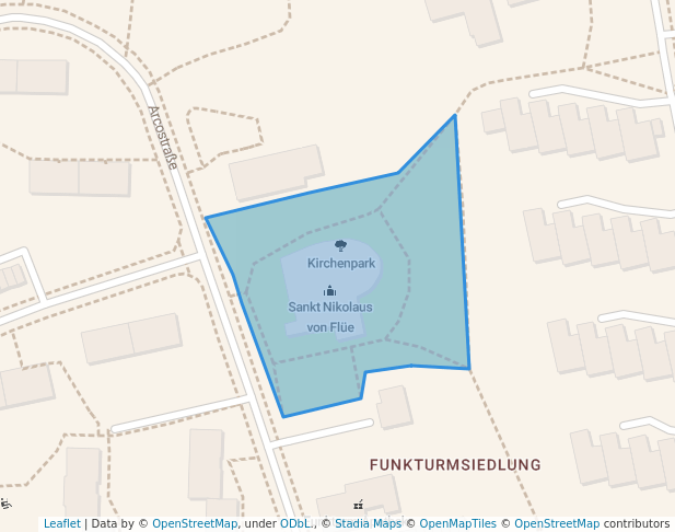 walking in Kirchenpark map in Dortmund