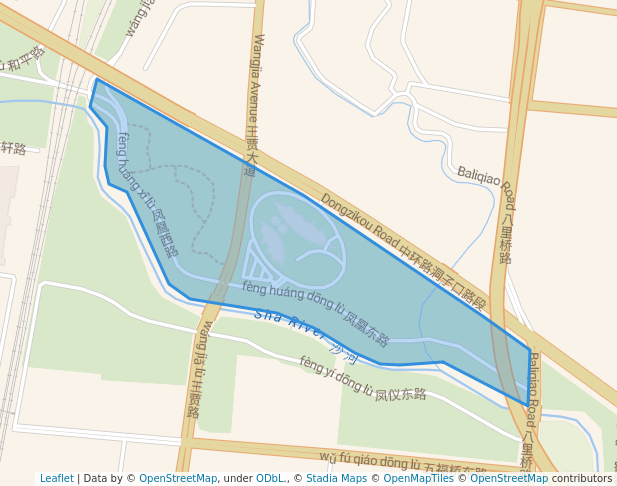 walking in 沙河公园 map in Cheng Du Shi