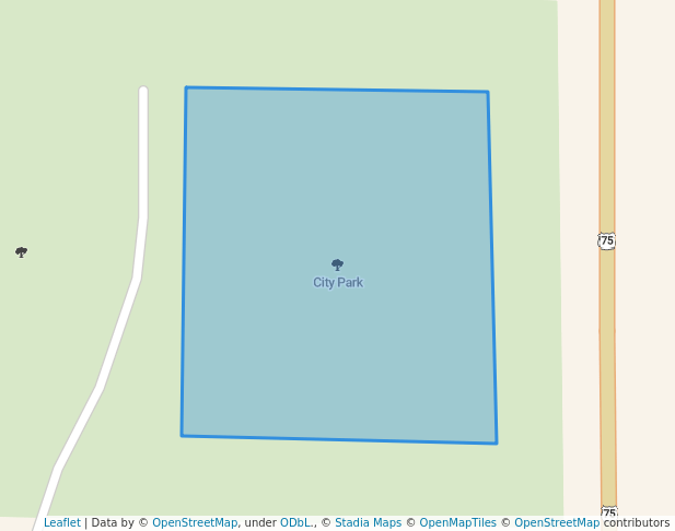 walking in City Park map in Lyndon