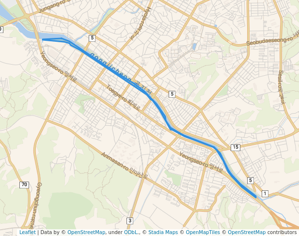 공치천 왼쪽 산책로