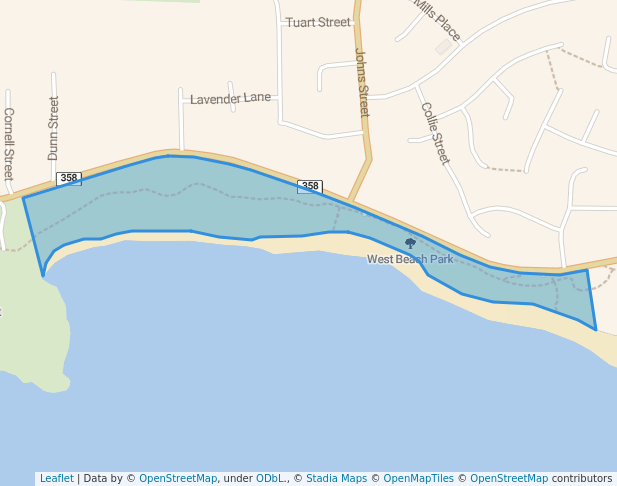 walking in West Beach Park map in West Beach