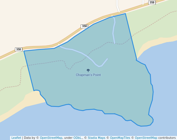 walking in Chapman's Point map in West Beach