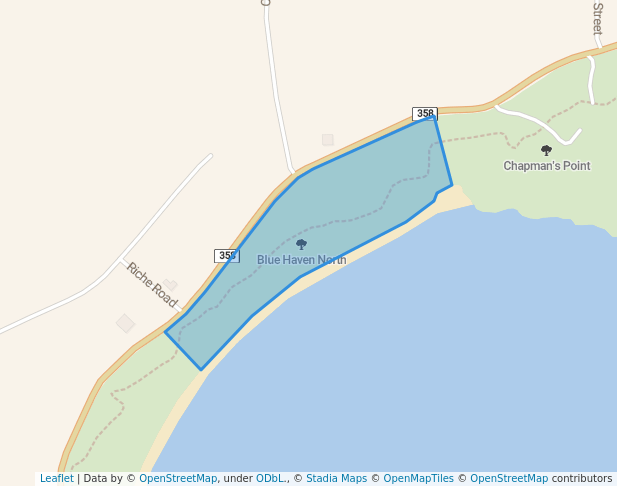 walking in Blue Haven North map in West Beach