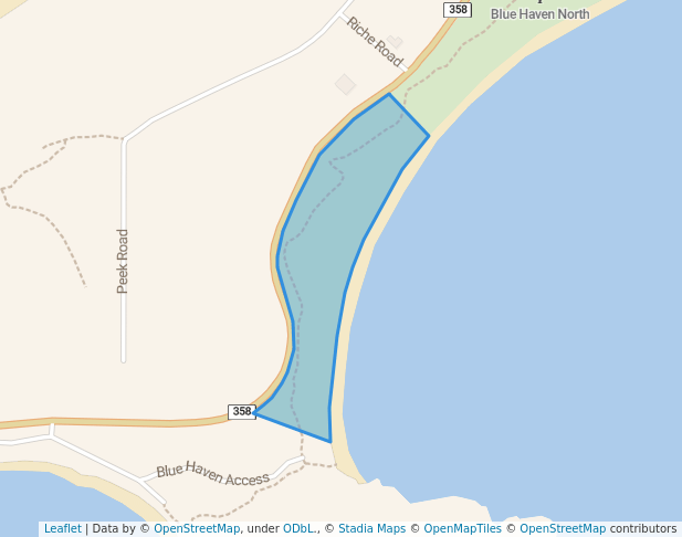 walking in Blue Haven South map in West Beach