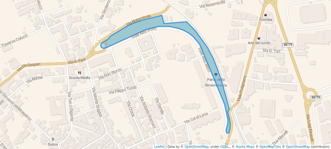 walking in Parco della Rimembranza map in Alberobello