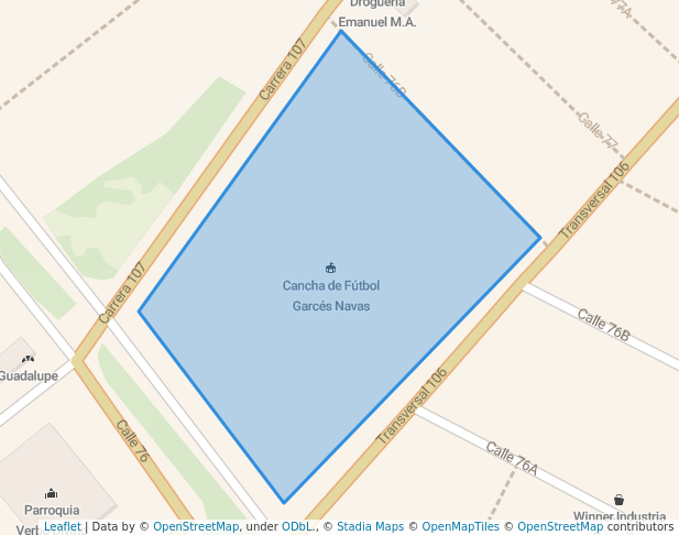 Parque Garcés Navas in Bogotá | Map and Routes
