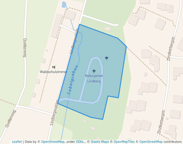 walking in Naturgarten Lindberg map in Winterthur