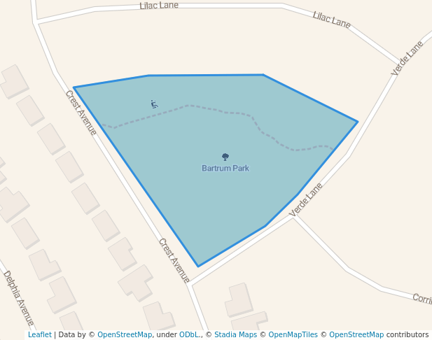 walking in Bartrum Park map in Elk Grove Village