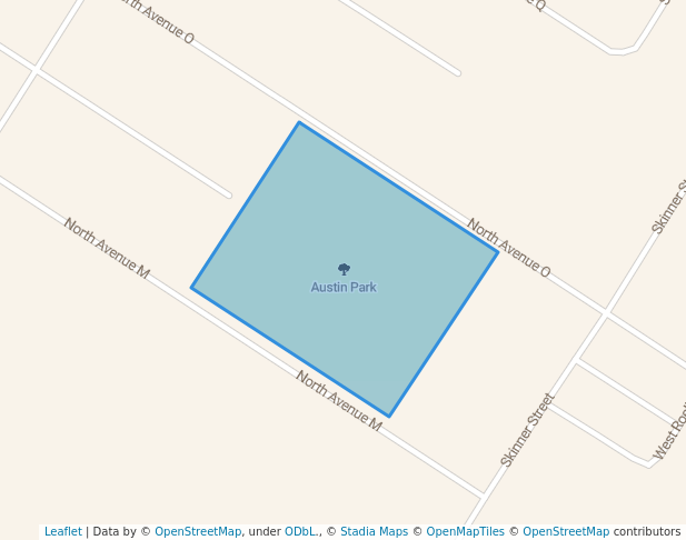 walking in Austin Park map in Freeport