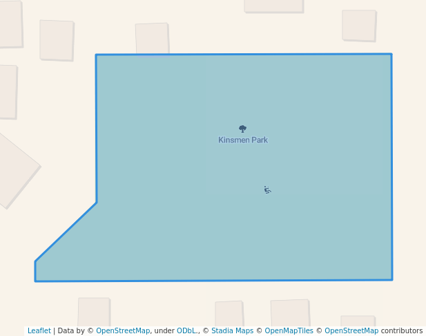 walking in Kinsmen Park map in Redwater