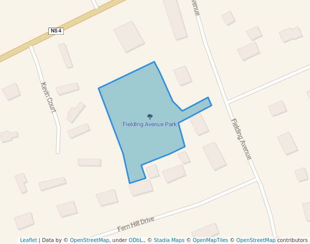 walking in Fielding Avenue Park map in Truro