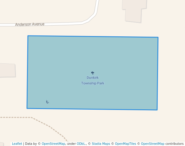 walking in Dunkirk Township Park map in Stoughton