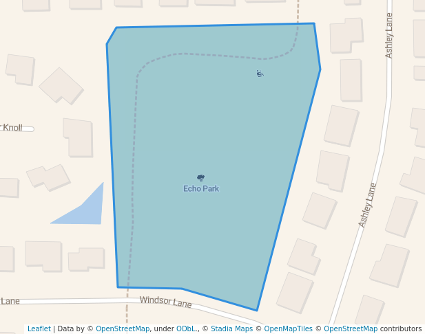 walking in Echo Park map in Mahtomedi