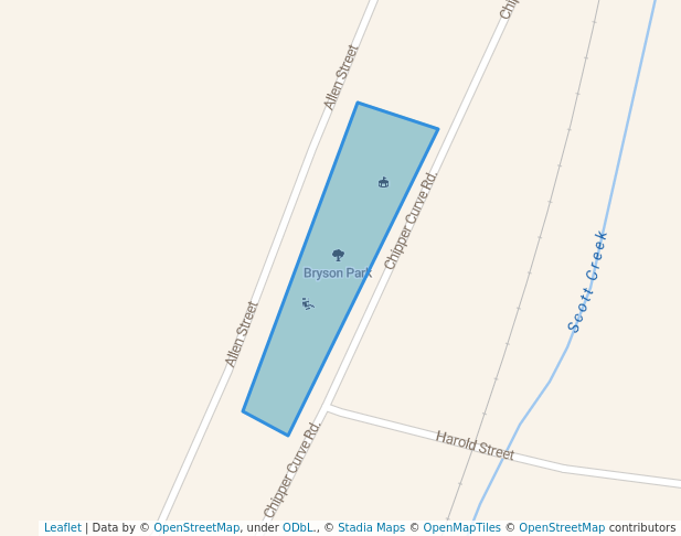 walking in Bryson Park map in Sylva