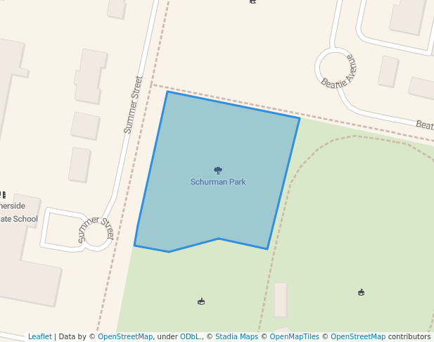 walking in Schurman Park map in Summerside