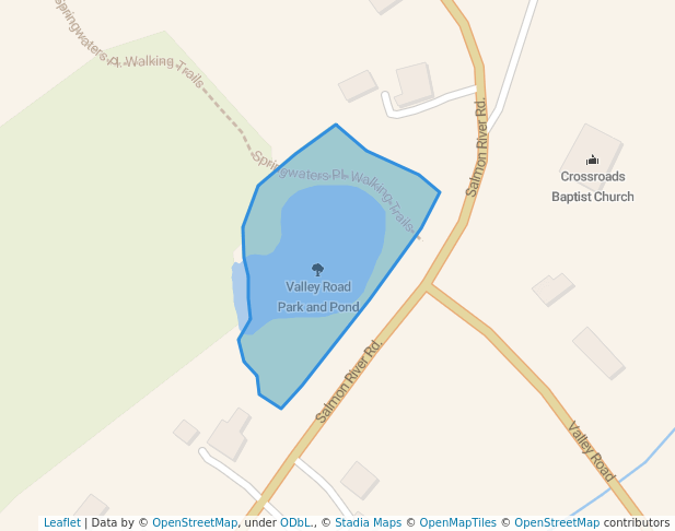 Valley Road Park and Pond in Valley | Map and Routes