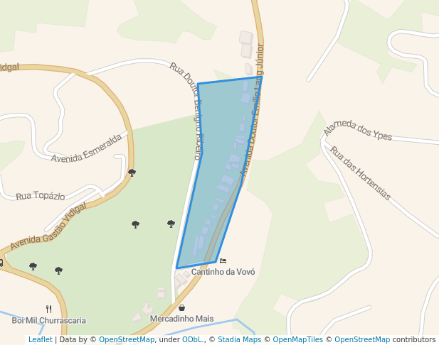 walking in Bosque map in Campos do Jordão