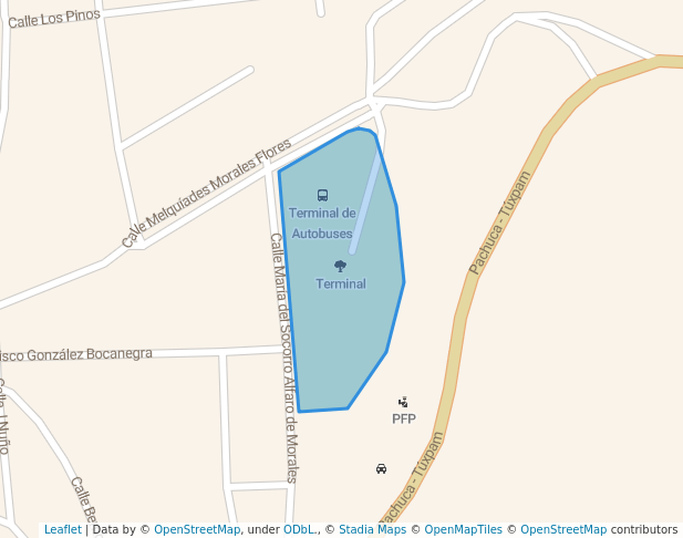walking in Terminal map in Huauchinango
