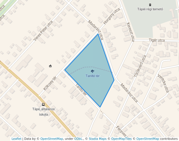 walking in Tanító tér map in Szeged