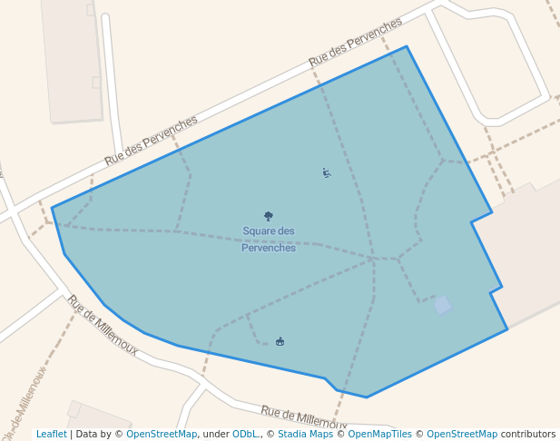 walking in Square des Pervenches map in Annecy