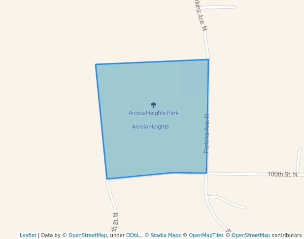 walking in Arcola Heights Park map in Stillwater