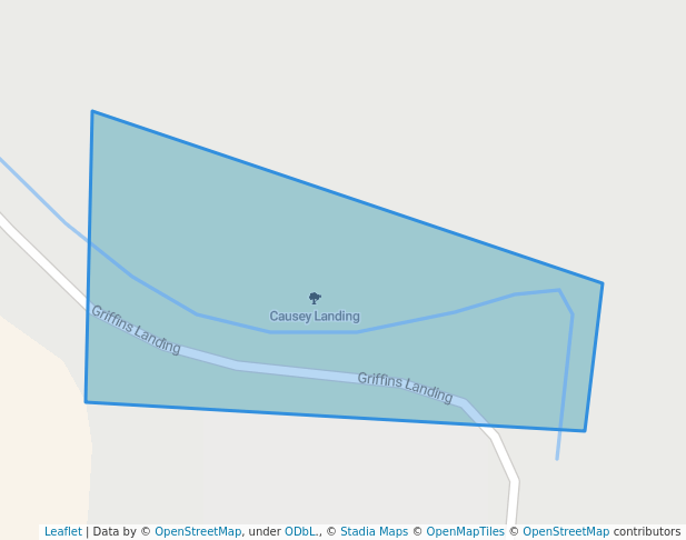 walking in Causey Landing map in Nichols