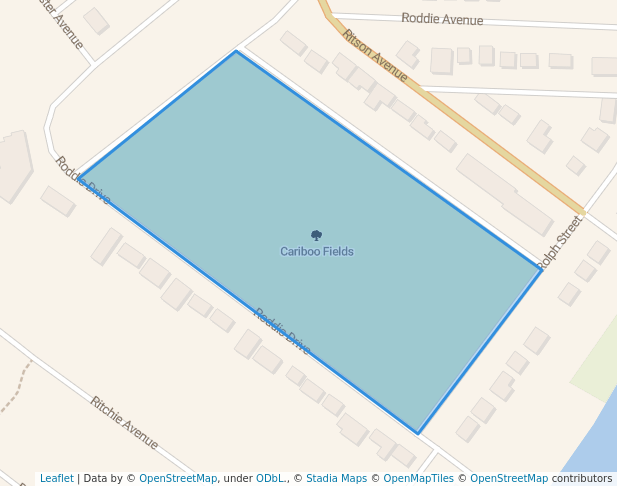 walking in Cariboo Fields map in Quesnel