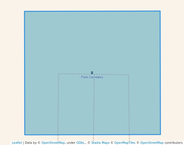 walking in Park Cemetery map in Ainsworth