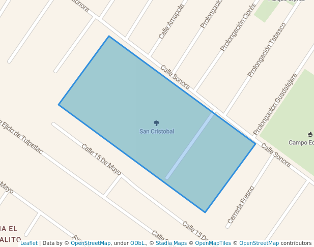 walking in San Cristobal map in Ecatepec de Morelos