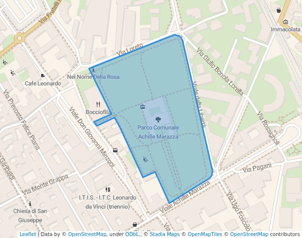 walking in Parco Comunale Achille Marazza map in Borgomanero