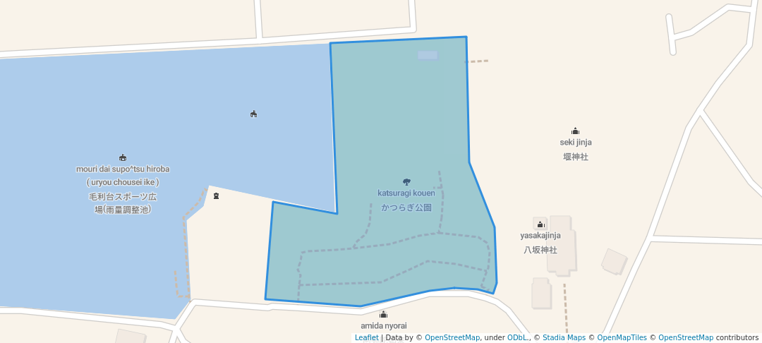 walking in かつらぎ公園 map in Atsugi