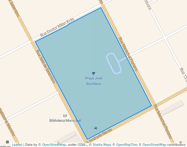 walking in Praça José Bonifácio map in Cachoeira do Sul