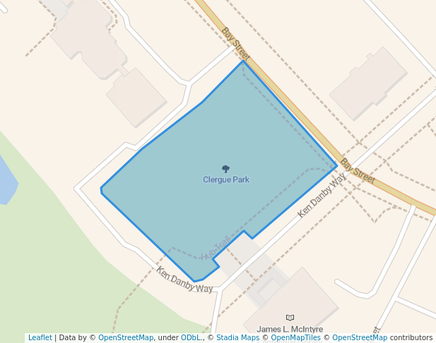 walking in Clergue Park map in Sault Ste. Marie