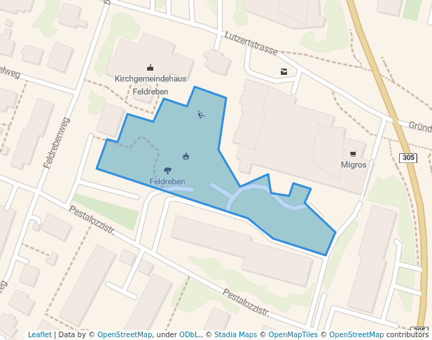 walking in Feldreben map in Muttenz