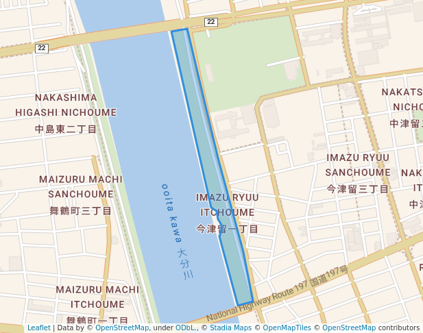 舞鶴橋弁天大橋間河川敷広場