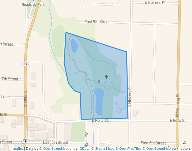 walking in Bonebrake map in Salem