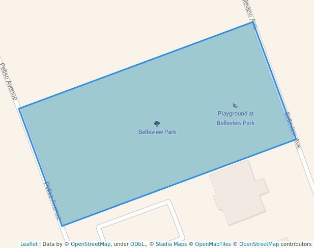 walking in Belleview Park map in Orange