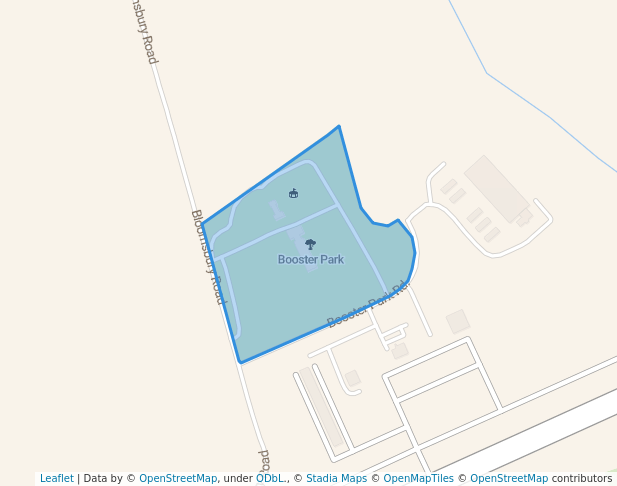 walking in Booster Park map in Orange