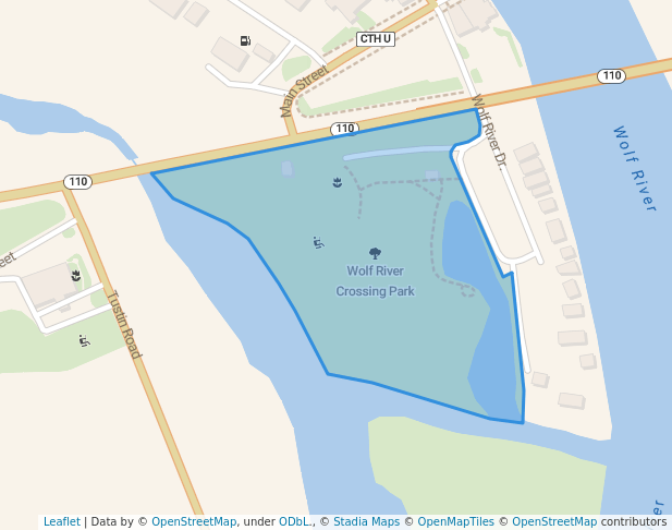 walking in Wolf River Crossing Park map in Fremont