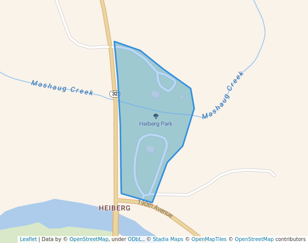 walking in Heiberg Park map in Twin Valley