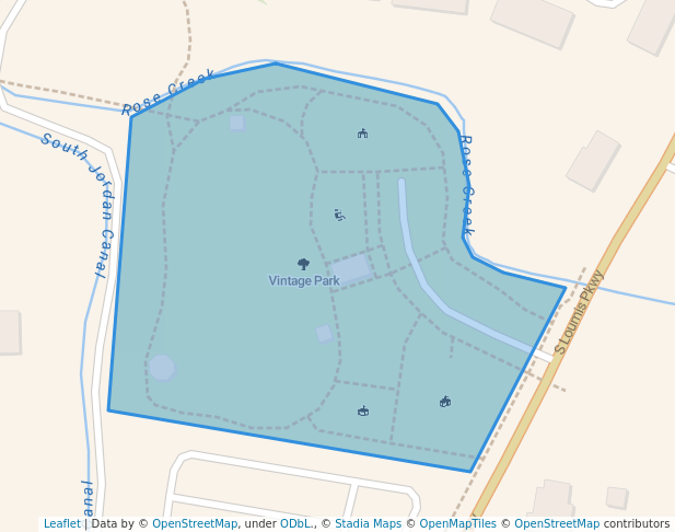 walking in Vintage Park map in Bluffdale